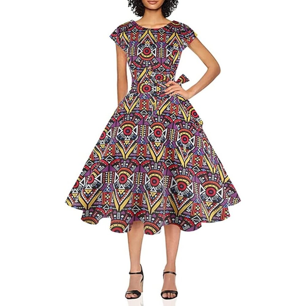 COCKTAIL Party Dress with Pockets - african